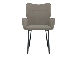 Juego de 2 Sillas de comedor terciopelo gris claro ES203869