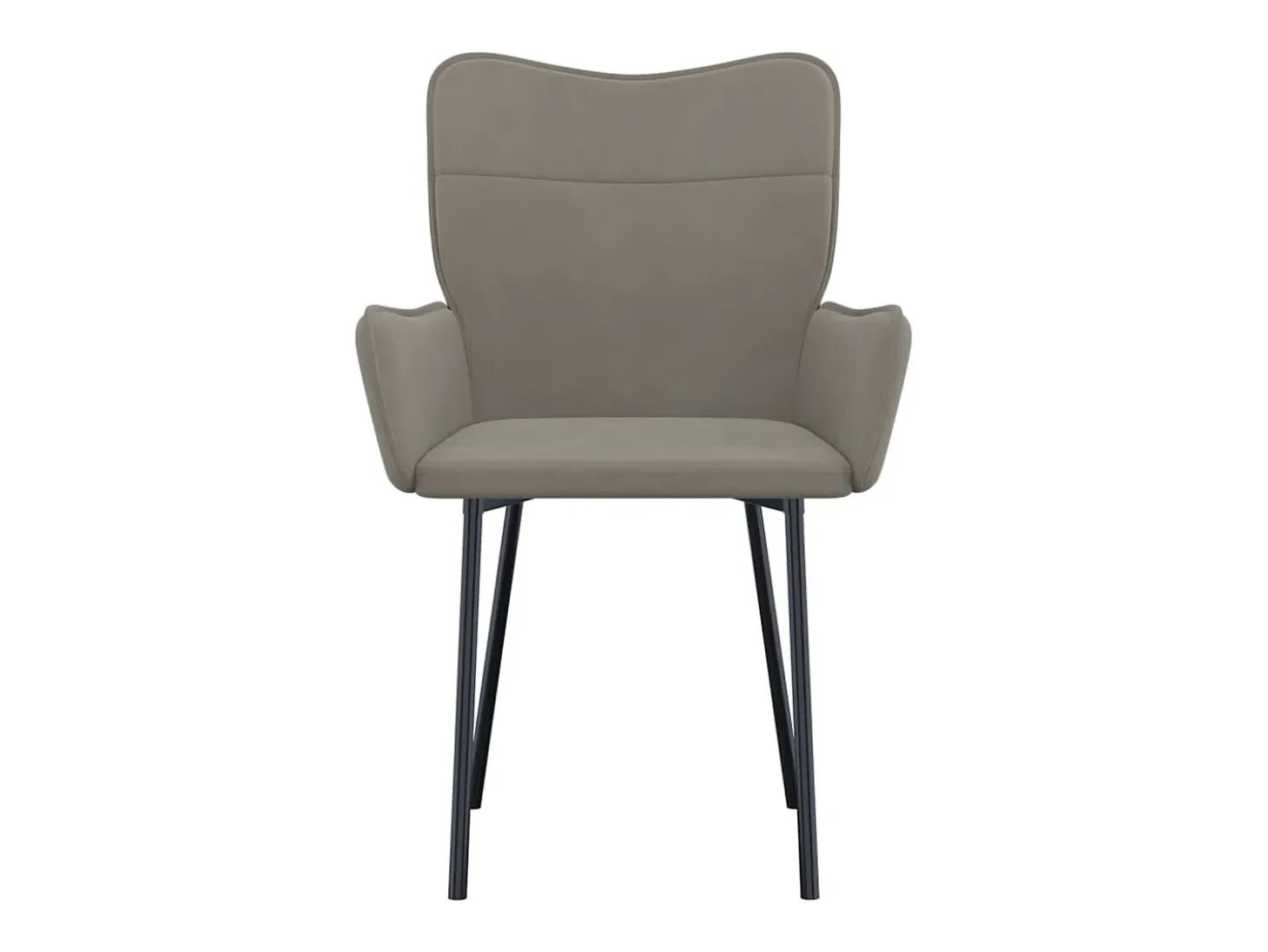 Juego de 2 Sillas de comedor terciopelo gris claro ES203869