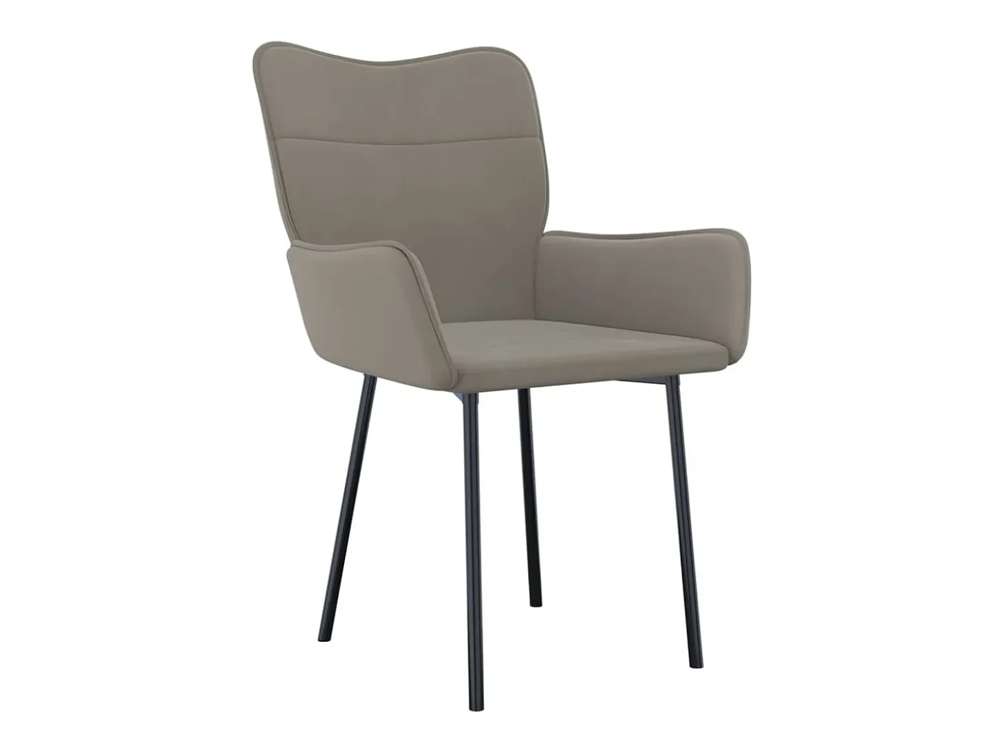 Juego de 2 Sillas de comedor terciopelo gris claro ES203869