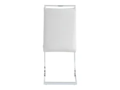 Juego de 4 sillas de comedor modernas con respaldo alto y patas tapizadas, respaldo de rayas cruzadas para comedor, cocina y oficina, color blanco