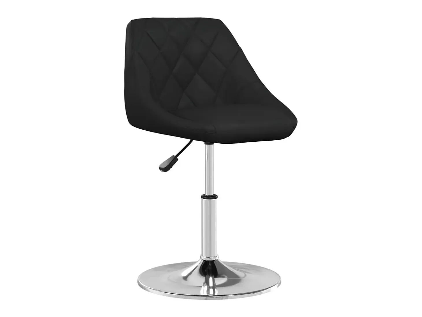 Juego de 2 sillas de comedor de piel sintética negra