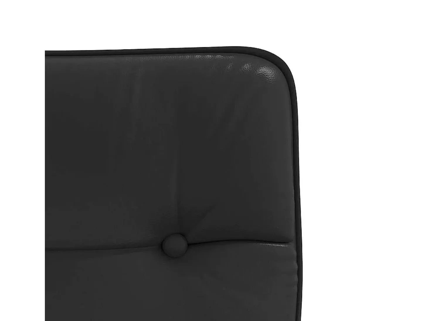 Juego de 2 sillas de comedor de piel sintética negra