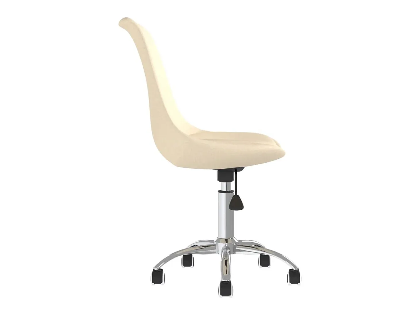 Juego de 2 Sillas de comedor giratorias tela color crema ES949721