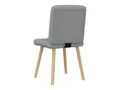 Juego de 6 sillas de comedor de tela gris claro