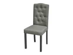 Juego de 2 Sillas de comedor tela gris ES935381