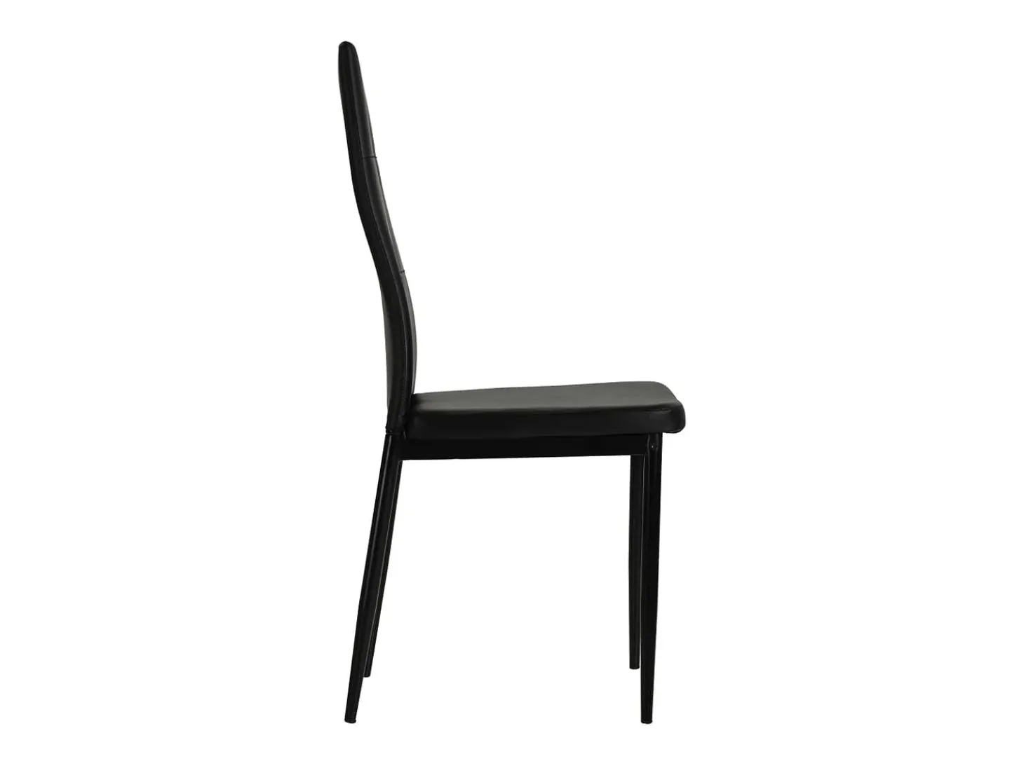 Juego de 2 Sillas de comedor cuero sintético negro ES226356
