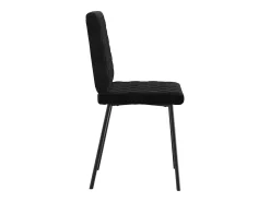Juego de 4 sillas de comedor de terciopelo negro