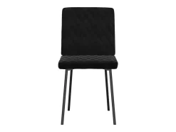 Juego de 4 sillas de comedor de terciopelo negro