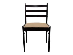Juego de 2 Sillas de comedor madera maciza caucho terciopelo marrón ES558155