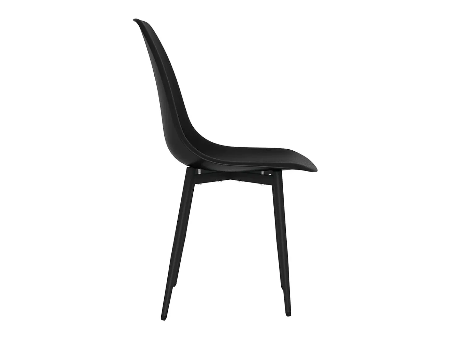 Juego de 2 Sillas de comedor negras PP ES522947