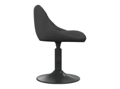 Juego de 4 sillas de comedor giratorias de terciopelo negro