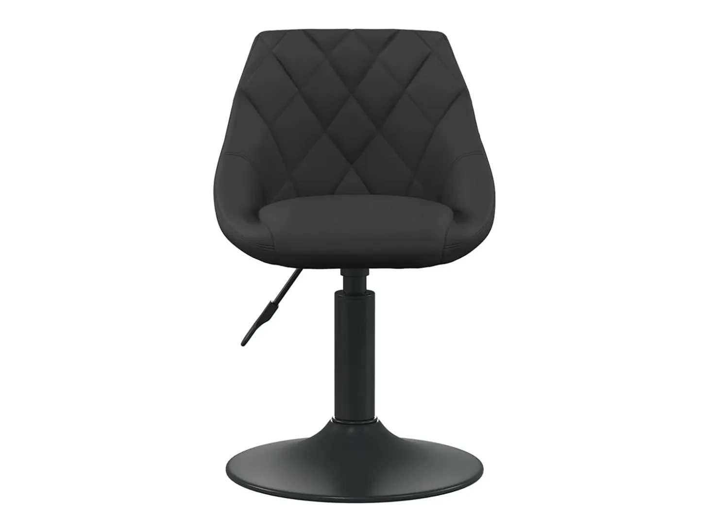 Juego de 4 sillas de comedor giratorias de terciopelo negro