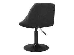 Juego de 4 sillas de comedor giratorias de terciopelo negro