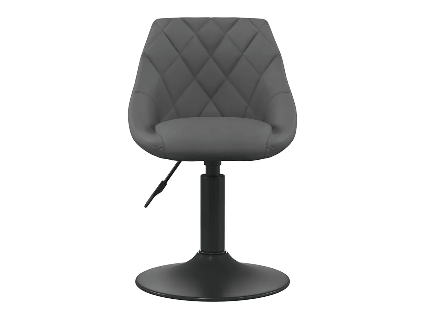 Juego de 2 sillas de comedor giratorias de terciopelo gris oscuro