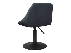 Juego de 2 sillas de comedor giratorias de terciopelo gris oscuro