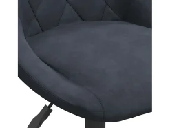 Juego de 2 sillas de comedor giratorias de terciopelo gris oscuro