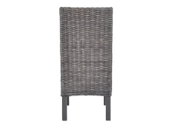 Juego de 6 sillas de comedor de ratán marrón Kubu y madera de mango