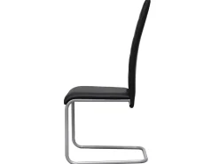 Juego de 4 Sillas de comedor voladizas cuero sintético negro ES712192