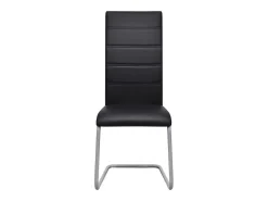 Juego de 4 Sillas de comedor voladizas cuero sintético negro ES712192