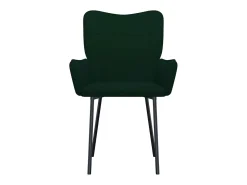Juego de 2 Sillas de comedor terciopelo verde oscuro ES365582