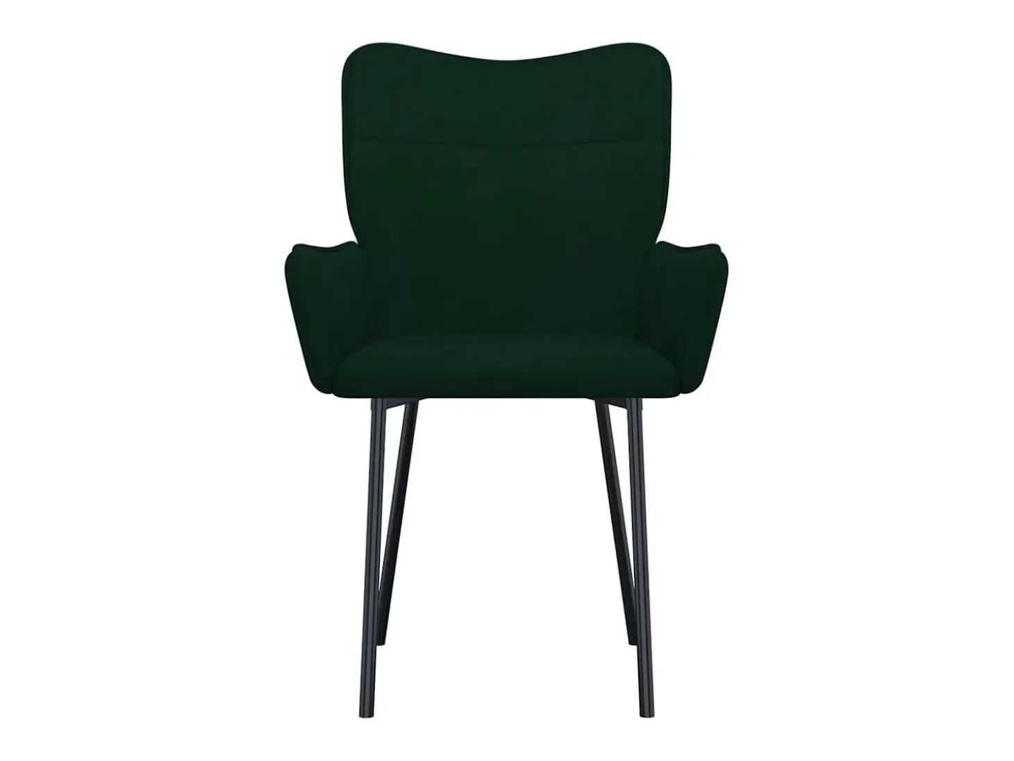 Juego de 2 Sillas de comedor terciopelo verde oscuro ES365582