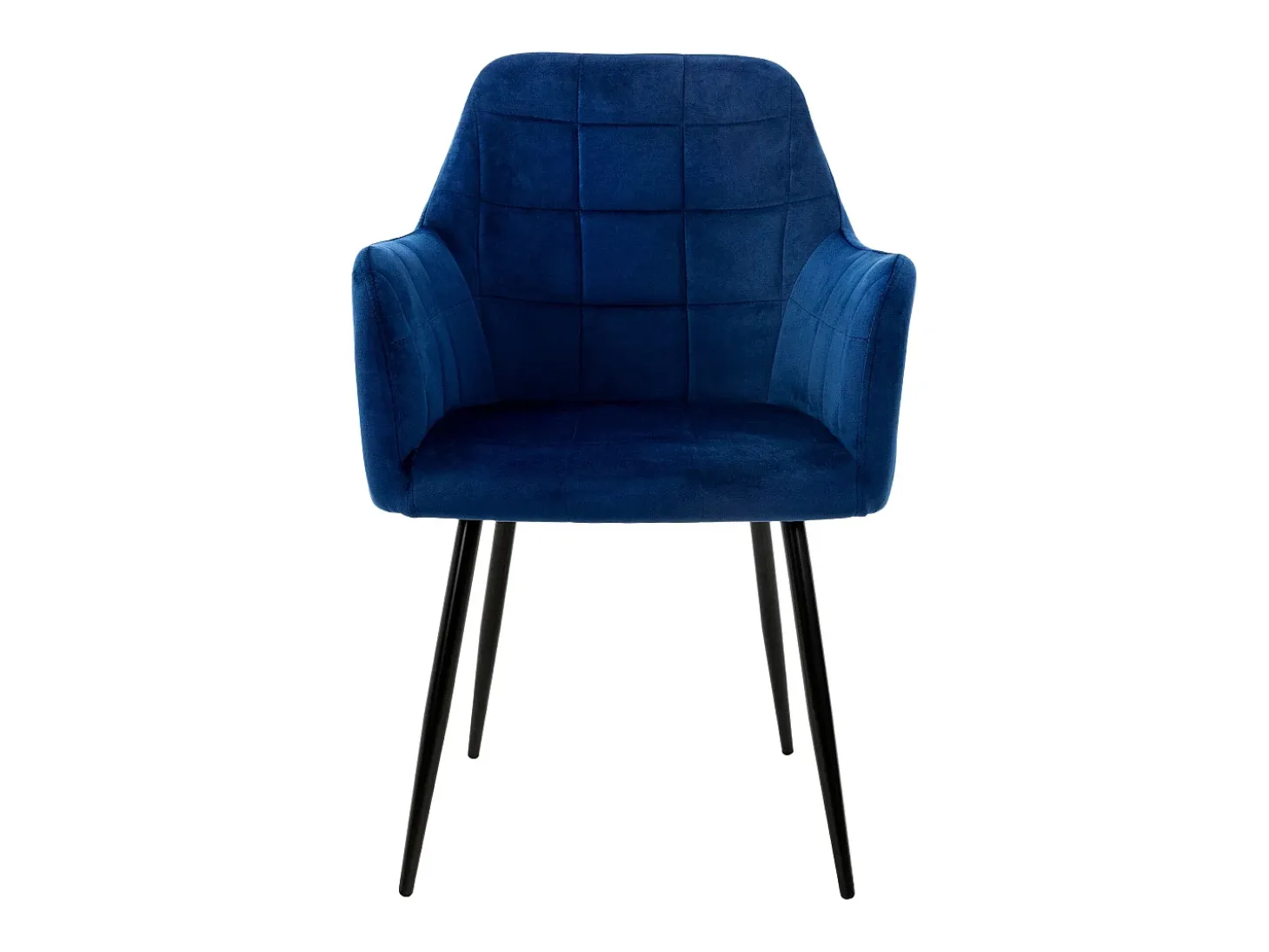 Juego de 6 sillas de comedor retro efecto terciopelo azul oscuro regulables en altura ML-DESIGN