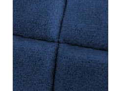 Juego de 6 sillas de comedor retro efecto terciopelo azul oscuro regulables en altura ML-DESIGN