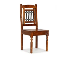 Juego de 2 sillas de comedor Acabado madera color miel clásico