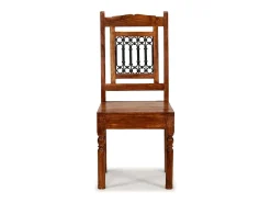Juego de 2 sillas de comedor Acabado madera color miel clásico