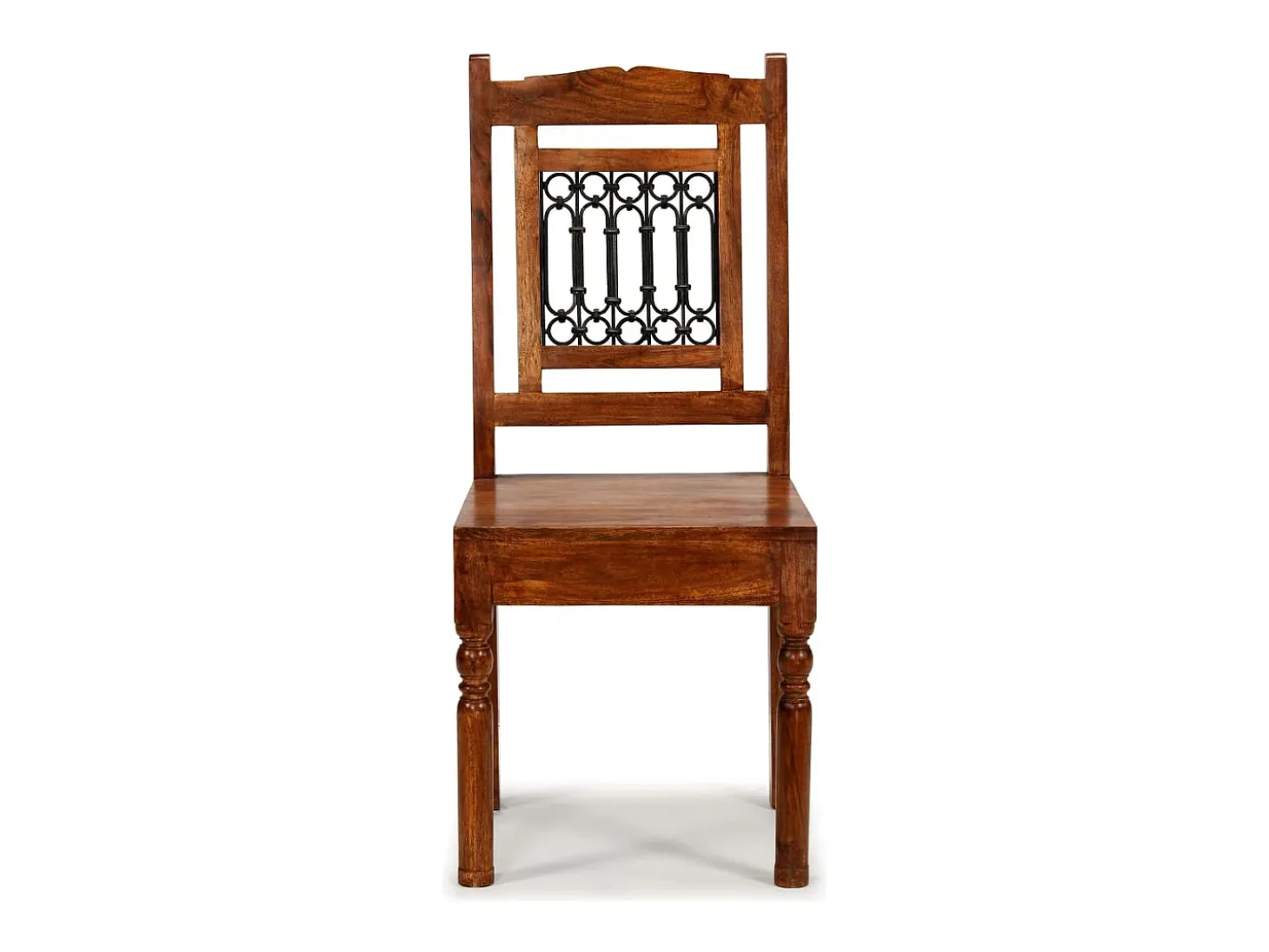 Juego de 2 sillas de comedor Acabado madera color miel clásico