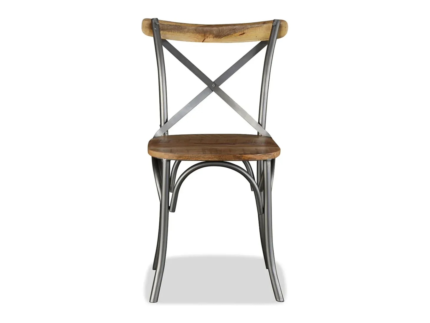 Juego de 2 sillas de comedor de madera maciza de mango