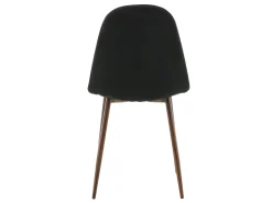 Juego de 2 sillas de comedor Polar negras y naturales con diseño moderno y tapizado suave