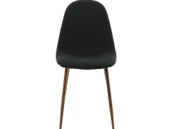 Juego de 2 sillas de comedor Polar negras y naturales con diseño moderno y tapizado suave