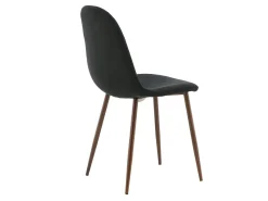Juego de 2 sillas de comedor Polar negras y naturales con diseño moderno y tapizado suave