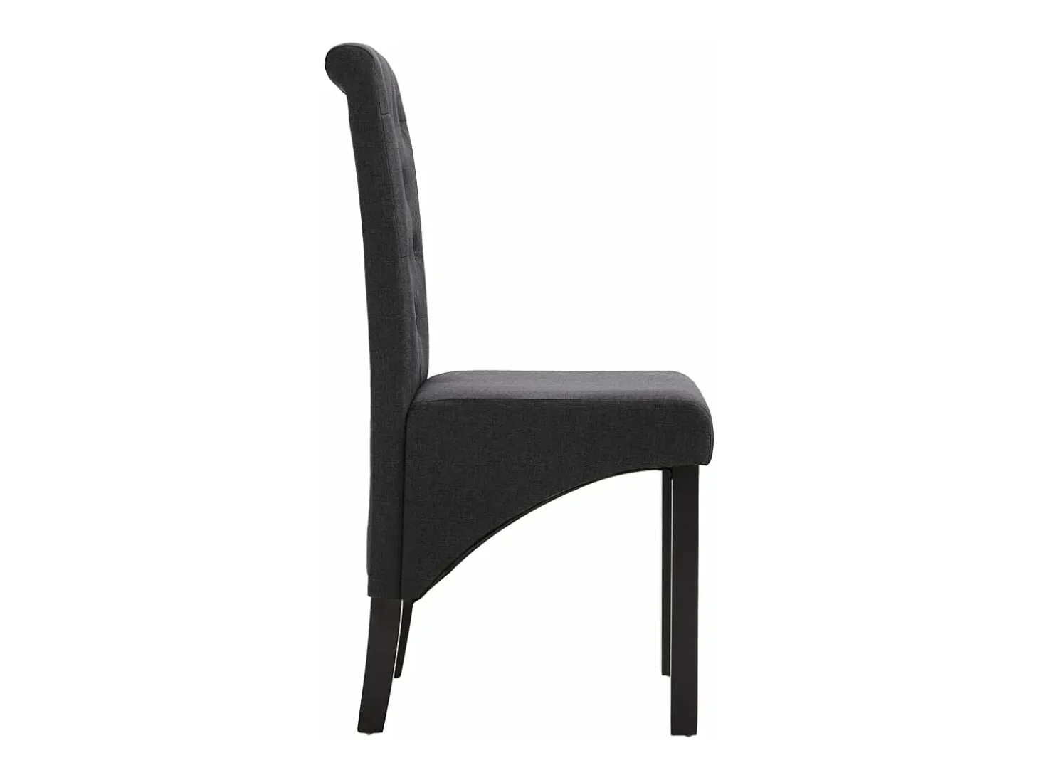 Juego de 2 Sillas de comedor tela gris oscuro ES396607