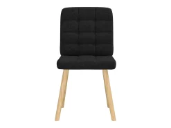 Juego de 4 sillas de comedor de tela negra