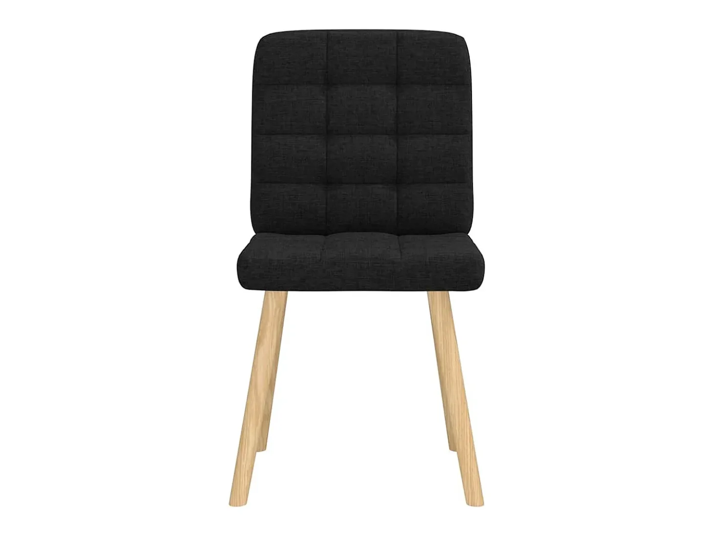 Juego de 6 sillas de comedor de tela negra