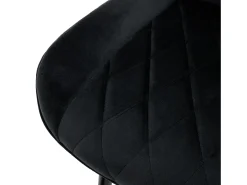 Juego de 4 sillas de comedor sillas de salón silla de cocina terciopelo negro