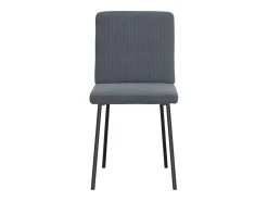 Juego de 6 sillas de comedor de terciopelo gris oscuro