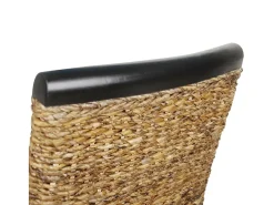 Juego de 2 sillas de comedor de madera maciza de mango y abacá