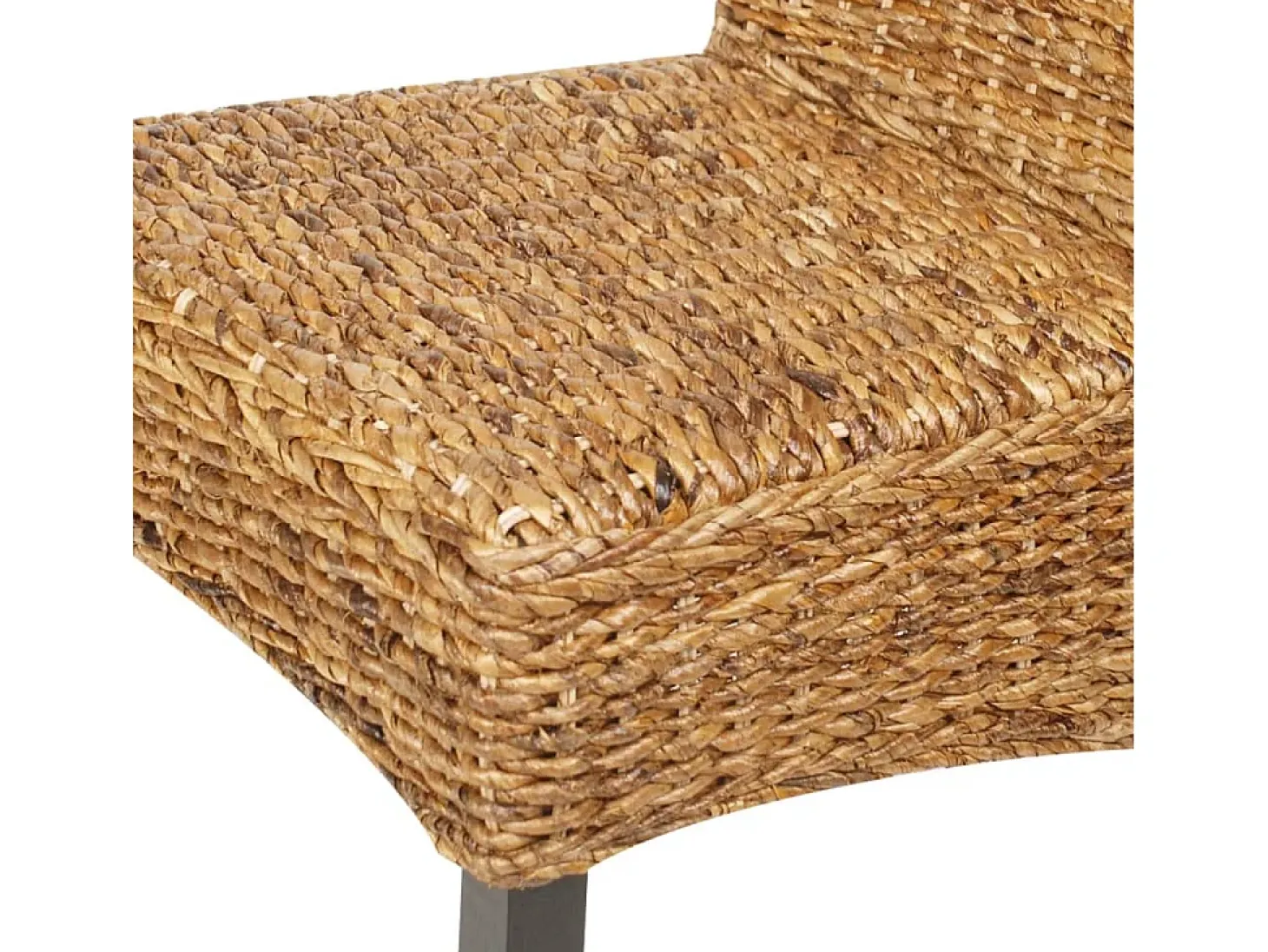 Juego de 2 sillas de comedor de madera maciza de mango y abacá