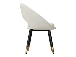 Juego de 2 sillas de comedor - 59 x 59 x 77,5 cm - para comedores/salones/cafeterías - Estilo moderno - terciopelo - beige
