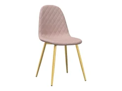 Juego de 4 sillas de comedor de terciopelo rosa