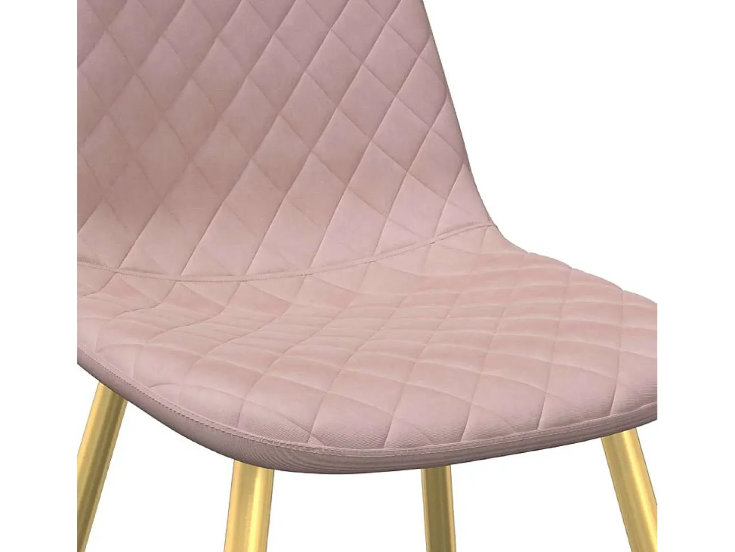 Juego de 4 sillas de comedor de terciopelo rosa