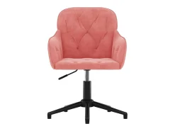 Juego de 2 Sillas de comedor giratorias terciopelo rosa ES471275