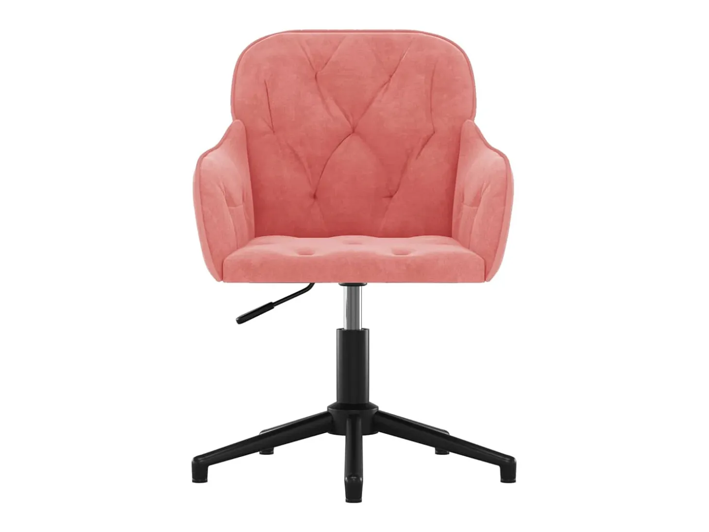 Juego de 2 Sillas de comedor giratorias terciopelo rosa ES471275