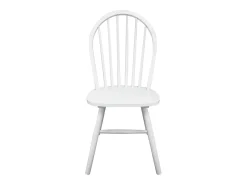 Juego de 4 Sillas de comedor madera maciza de caucho blanco ES624137