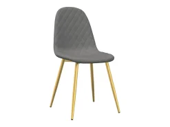 Juego de 4 Sillas de comedor terciopelo gris claro ES789648