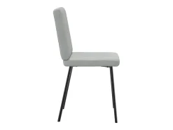 Juego de 2 sillas de comedor en terciopelo gris claro