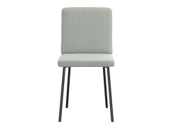 Juego de 2 sillas de comedor en terciopelo gris claro